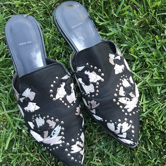 dolce vita mules black